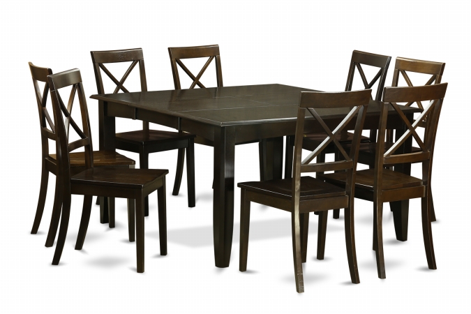 9 Piece Dining Table Set Kitchen Table With Leaf and 8 Dinette Chairs