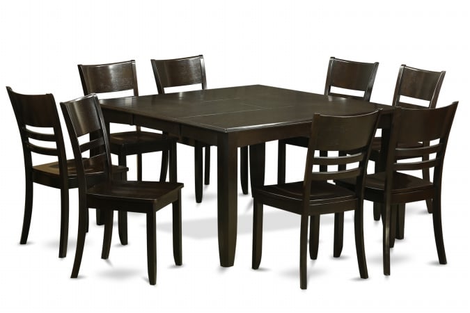 9 Piece Dining Room Table Set-Kitchen Table With Leaf and 8 Kitchen Chairs