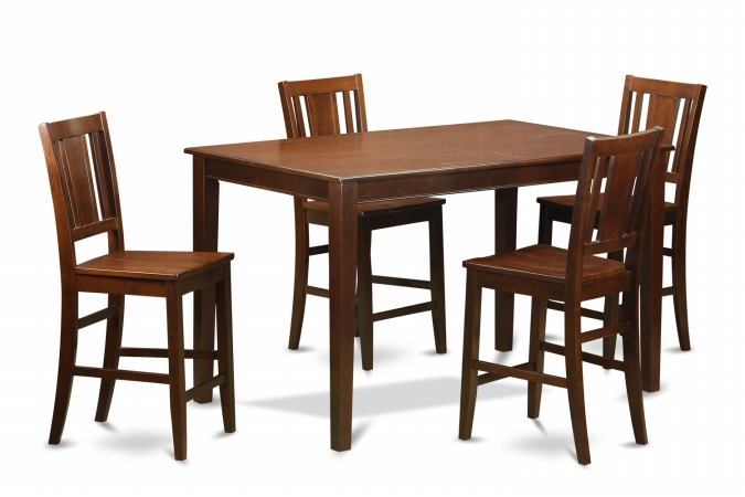 5 Piece Counter Height Table Set-Pub Table and 4 Counter Height Chair - Mahogany -  GSI Homestyles, HO3754671