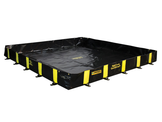 Rigid-Lock QuickBerm Containment Berm, Square, 475 gal Spill Capacity, 8 ft x 8 ft, 12 in H