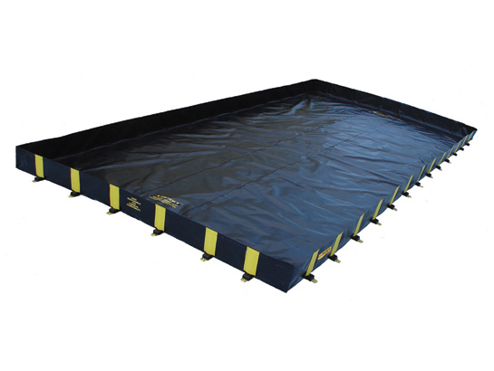 Rigid-Lock QuickBerm Containment Berm, Rectangle, PVC, 12 ft W x 20 ft L x 12 in H, 1,795 gal