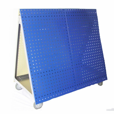 Tool Cart W/ Tray and Blue LocBoards, Aluminum Frame, 48" L x 46" H x 26-5/8" W