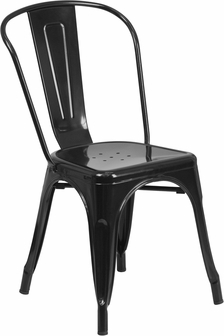 Picture of Flash Furniture CH-31230-BK-GG Black Metal Chair