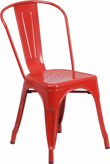 Picture of Flash Furniture CH-31230-RED-GG Red Metal Chair