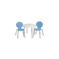 Giftmark 3012B Modern Childrens Table and 2 Chair Set with Chrome Legs - Blue Giftmark 3012B Modern Childrens Table and 2 Chair Set with Chrome Legs - Blue