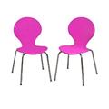 Giftmark 3013PU Modern Childrens 2 Chair Set with Chrome Legs - Purple Giftmark 3013PU Modern Childrens 2 Chair Set with Chrome Legs - Purple