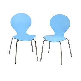 Picture of Giftmark 3013B Modern Childrens 2 Chair Set with Chrome Legs - Blue
