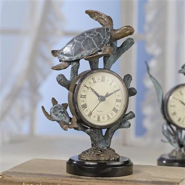 Picture of SPI Home- San Pacific Intl 33020 Turtle Clock - 6 W in.