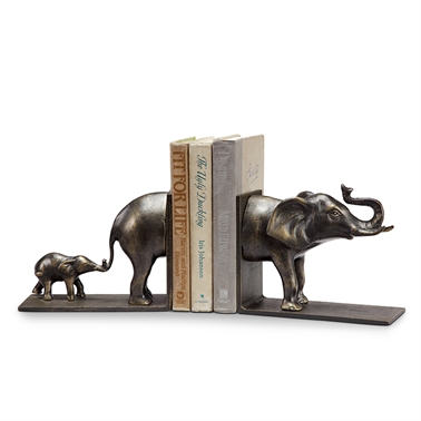 Picture of SPI Home- San Pacific Intl 34128 Elephant And Baby Bookends Pair
