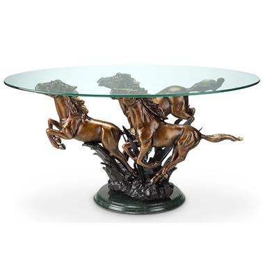 34069 Galloping Horse Trio Coffee Table