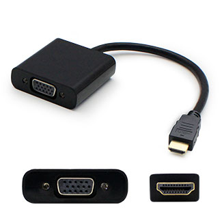 Picture of Add-onputer Peripherals- L HDMI2VGA-5PK 8 in. Hdmi Male To Vga Female Black Adapter Cable- Pack Of 5