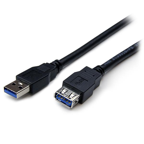 2 m Black Usb 3.0 Extension Cable Male-Female