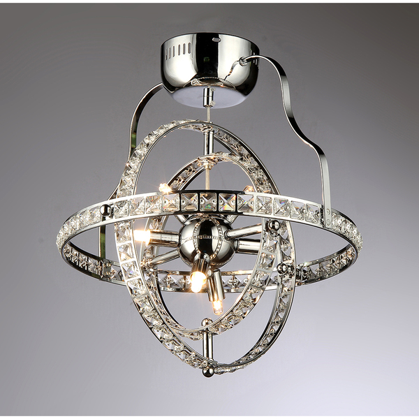 Warehouse of Tiffany RL1326/4 Katies 4-Light Crystal Chandeliers, Clear, Grey