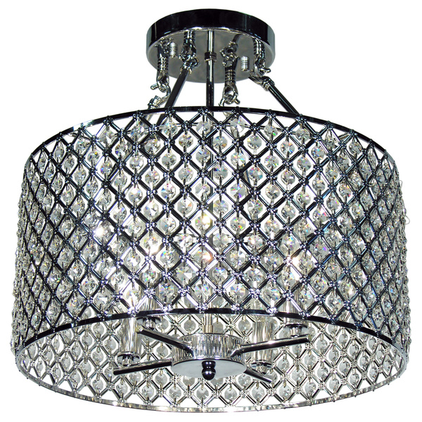 Warehouse Of Tiffany Rl8068 Kirsten Crystal Semi Flush Mount Rl8068 Kirsten Crystal Semi Flush Mount
