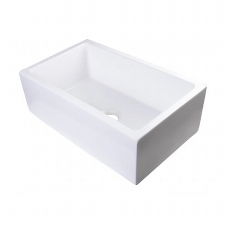 Picture of ALFI brand AB3018SB-W 30 in. Smooth Solid Thick Wall Fireclay Single Bowl Farm Sink- White