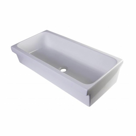 Picture of ALFI brand AB36TR 36 in. Fireclay Bath Trough Sink Above Mount - White