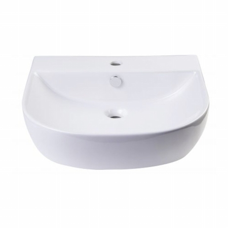 Picture of ALFI brand AB110 20 in. D-Bowl Porcelain Wall Mounted Bath Sink- White
