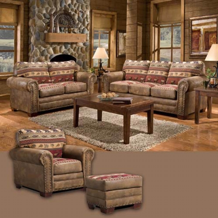 Picture of American Furniture Classics 8500-10S Sierra Lodge -4 Piece With Sleeper Sofa