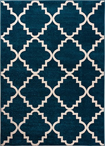 Picture of Infinity Home 21044 3 ft. 3 in. x 4 ft. 7 in. Sydney Lulus Lattice Area Rug - Navy Blue