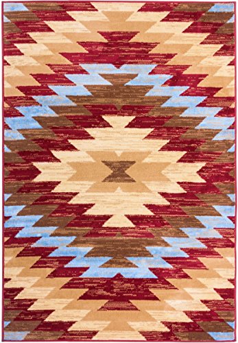 Picture of Infinity Home 84805 5 x 7 ft. Miami Alamo Southwestern Area Rug - Red