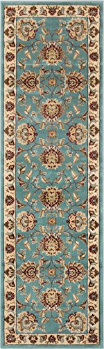 2 ft. 3 in. x 7 ft. 3 in. Timeless Abbasi Traditional Runner Area Rug - Light Blue