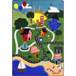 Rectangular Happy Town Rug - 7 Ft. 8 in. x 10 Ft. 9 in.