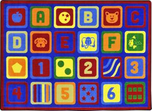 Rectangular Letters Count Rug 7 Ft. 8 in. x 10 Ft. 9 in.