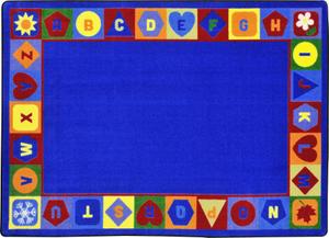 Rectangular Seasons & Shapes Alphabet Rug - 7 Ft. 8 in. x 10 Ft. 9 in.