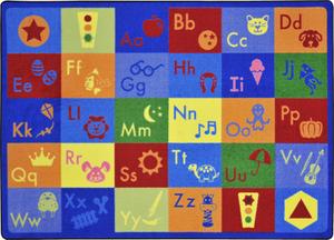 Joycarpets  Rectangular Simply Phonics Rug - 7 Ft. 8 in. x 10 Ft. 9 in.
