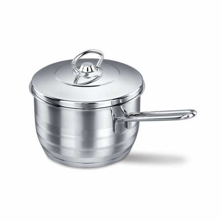 Picture of YBMHome A1892 Stainless Steel Capsulated Saucepan&#44; High Polish Finish - 2 Quart