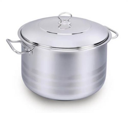 Picture of YBMHome A1894 Stainless Steel Capsulated Stockpot With Lid &#44; High Polish Finish 3 Quart