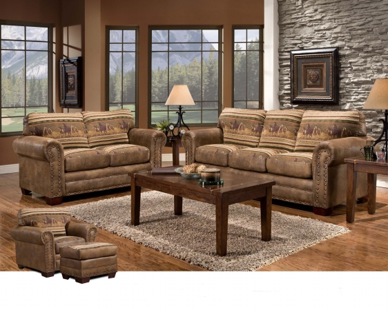 Picture of American Furniture Classics 8500-40S Wild Horses - 4 Piece Set With Sleeper