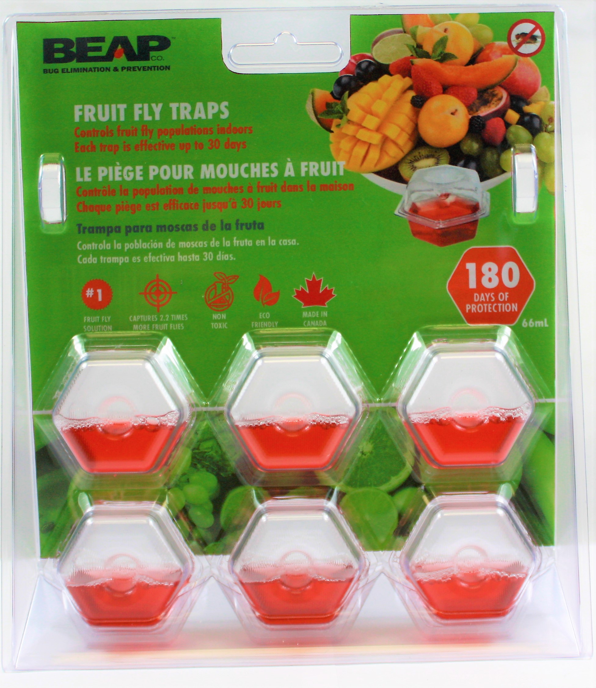 Picture of Bug Elimination and Prevention BeapCo 10036 Drop - Ins Fruit Fly Traps