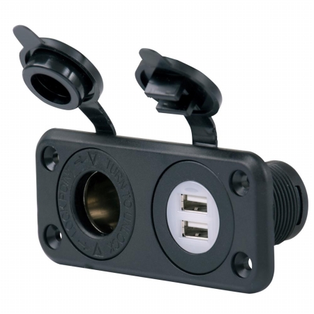Sealink & Reg Deluxe Dual Usb Charger & 12v Receptacle