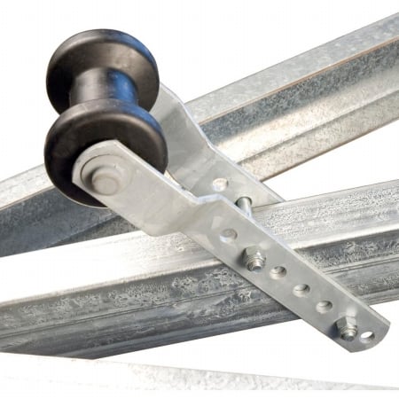 Adjustable Keel Roller Bracket Assembly - 5 in. Black Roller