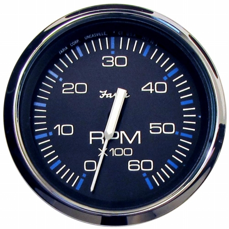 Picture of Faria Beede Instruments 33710 4 in. Chesapeake Black Stainless Steel Tachometer - 6&#44;000 RPM Gas