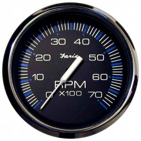 Picture of Faria Beede Instruments 33718 4 in. Chesapeake Black Stainless Steel Tachometer - 7,000 RPM Gas