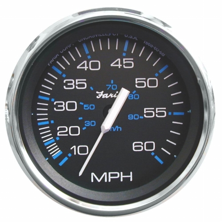Picture of Faria Beede Instruments 33704 4 in. Black Stainless Steel Speedometer - 60MPH Mechanical
