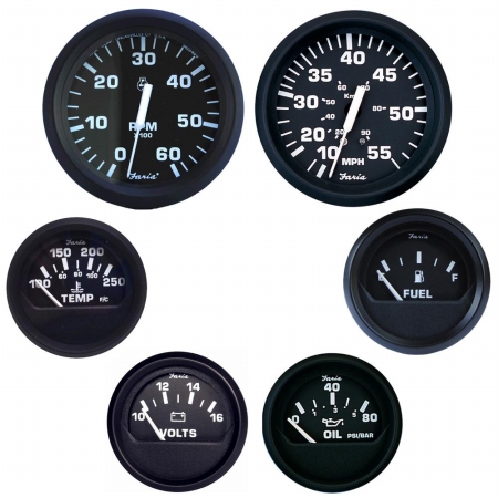Faria Beede Euro Black Boxed Set - Inboard Motors