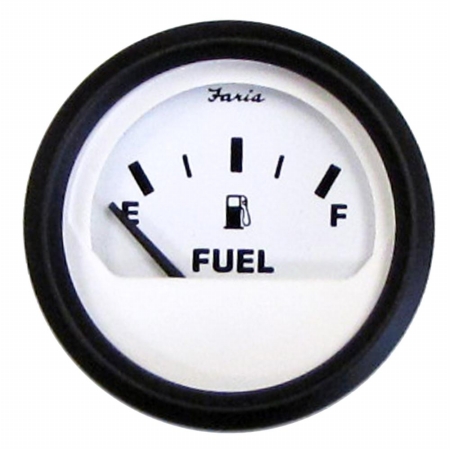 Picture of Faria Beede Instruments 12901 2 in. Euro White Fuel Level Gauge