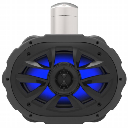 6 x 9 in. Waketower Speaker With Rgb LED Lights- Black