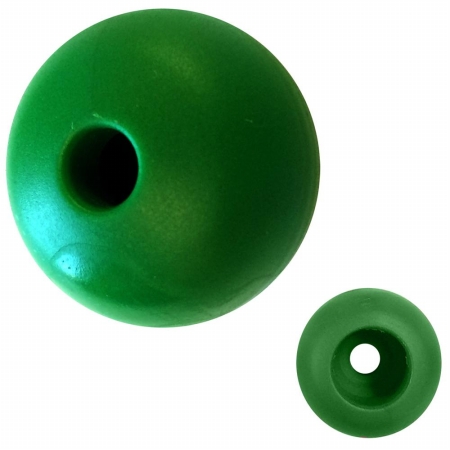Parrel Bead - 1.25 in. OD., Green - Single