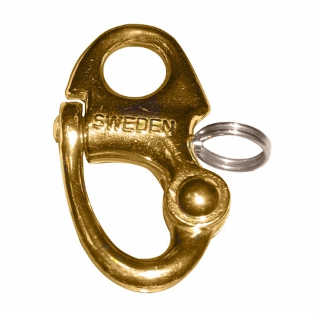 RF6002 Brass Snap Shackle - Fixed Bail - 59.3 mm. Length