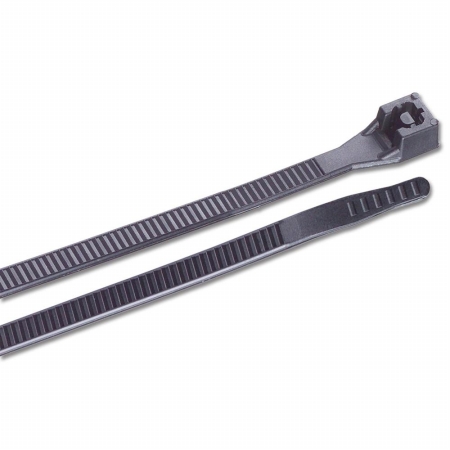 6 in. Uv Black Standard Cable Zip Ties - 100 Pack
