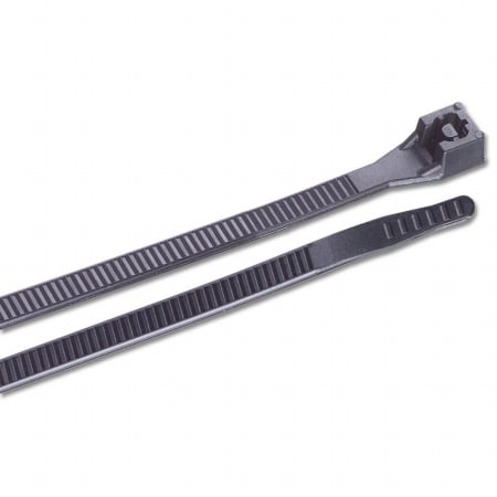 11 in. Uv Black Standard Cable Zip Ties - 100 Pack