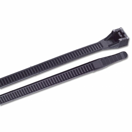 15 in. Uv Black Heavy Duty Cable Zip Ties - 25 Pack