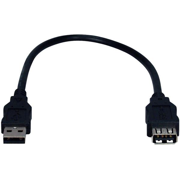 Picture of QVS CC2210C-01 1 ft. Black USB 2.0 Type A Male to Type A Female Portsaver Extension Cable