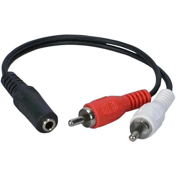 Picture of QVS CC399FM 8 In. 3.5 mm. Stereo Female to RCA Male Cable