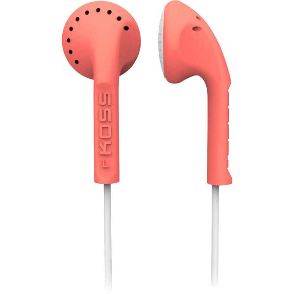 KE10C Scalped Stereo Earbuds - Coral -  Koss