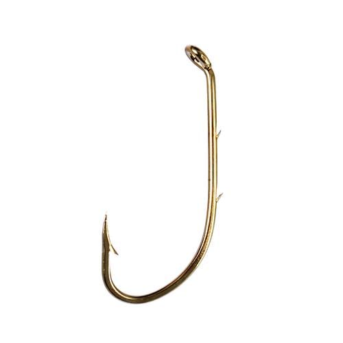 Baitholder Down Eye 2 Slices Offset Hook- Bronze - Size 8
